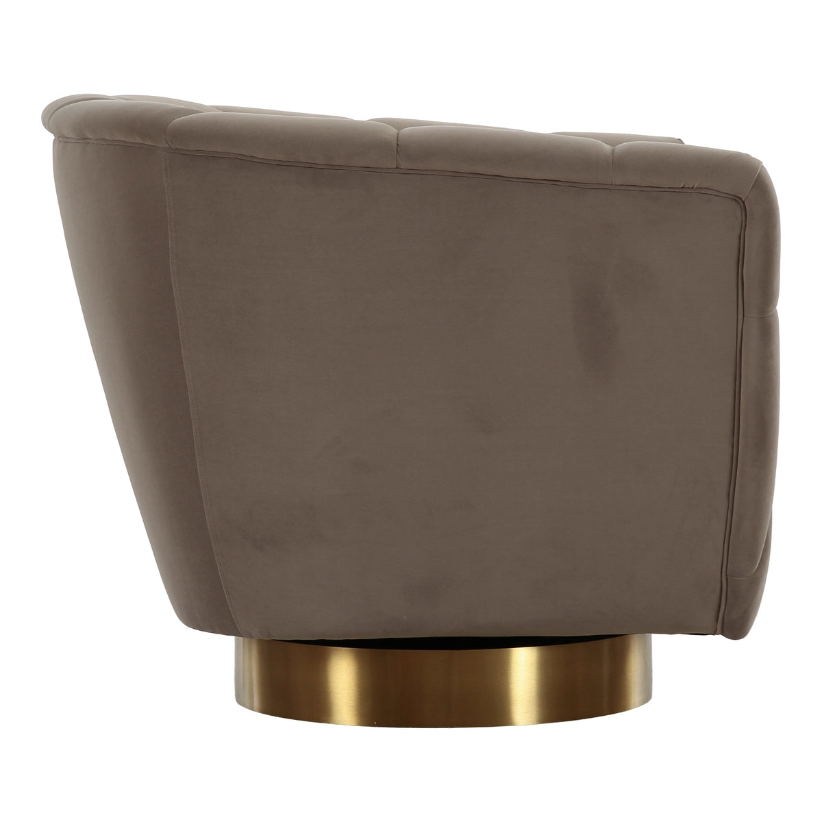 Granby - Glam Taupe Fabric and Gold Chair