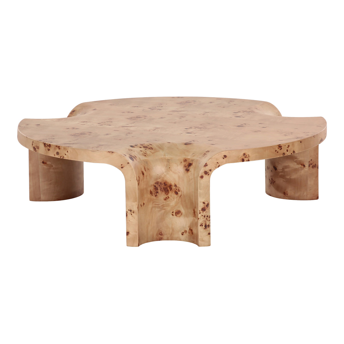 Nasrin - Modern Burl Round Coffee Table