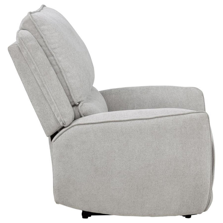 Sylmar - Chenille Upholstered Power Recliner - Dove Gray