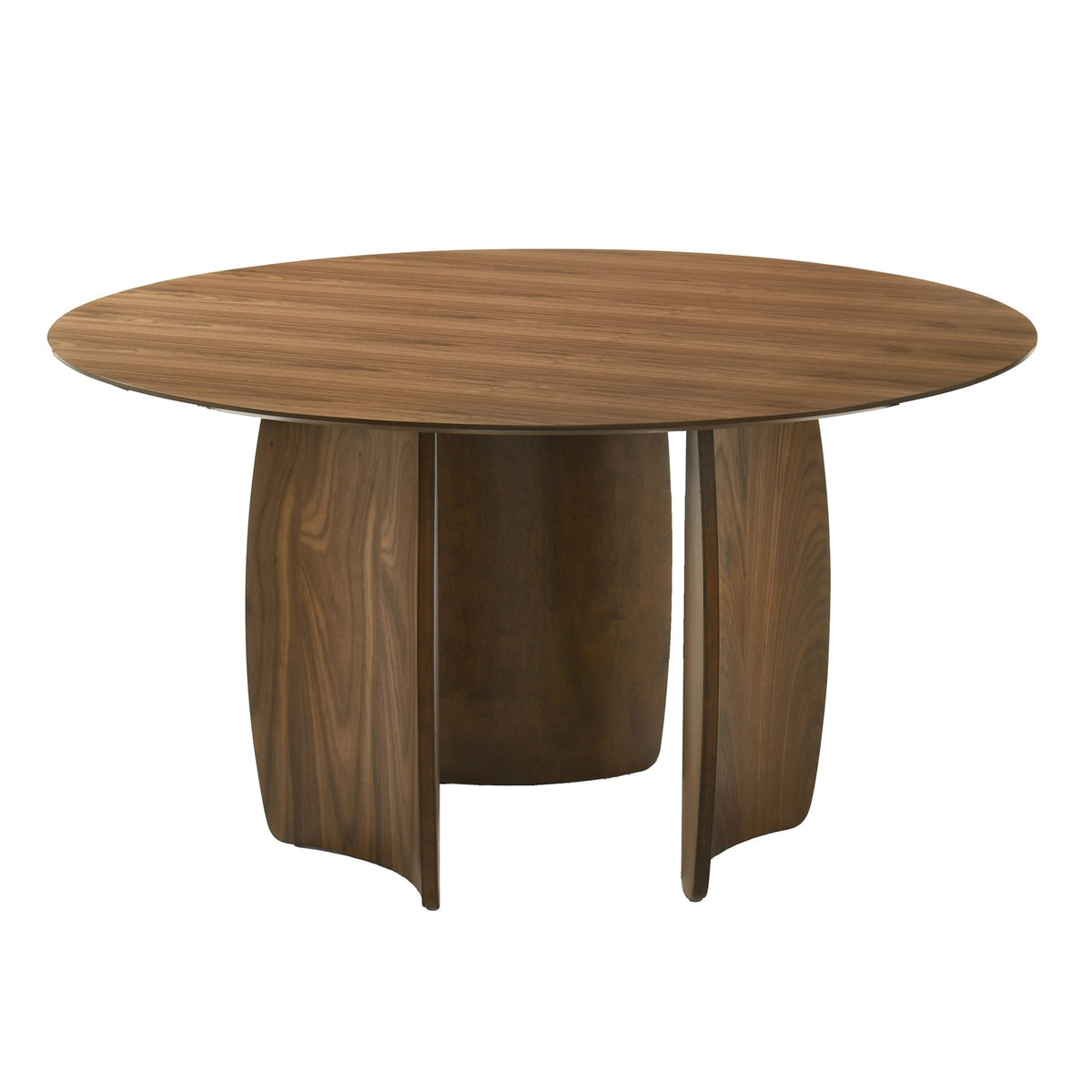 Titus - Modern Walnut Round Dining Table
