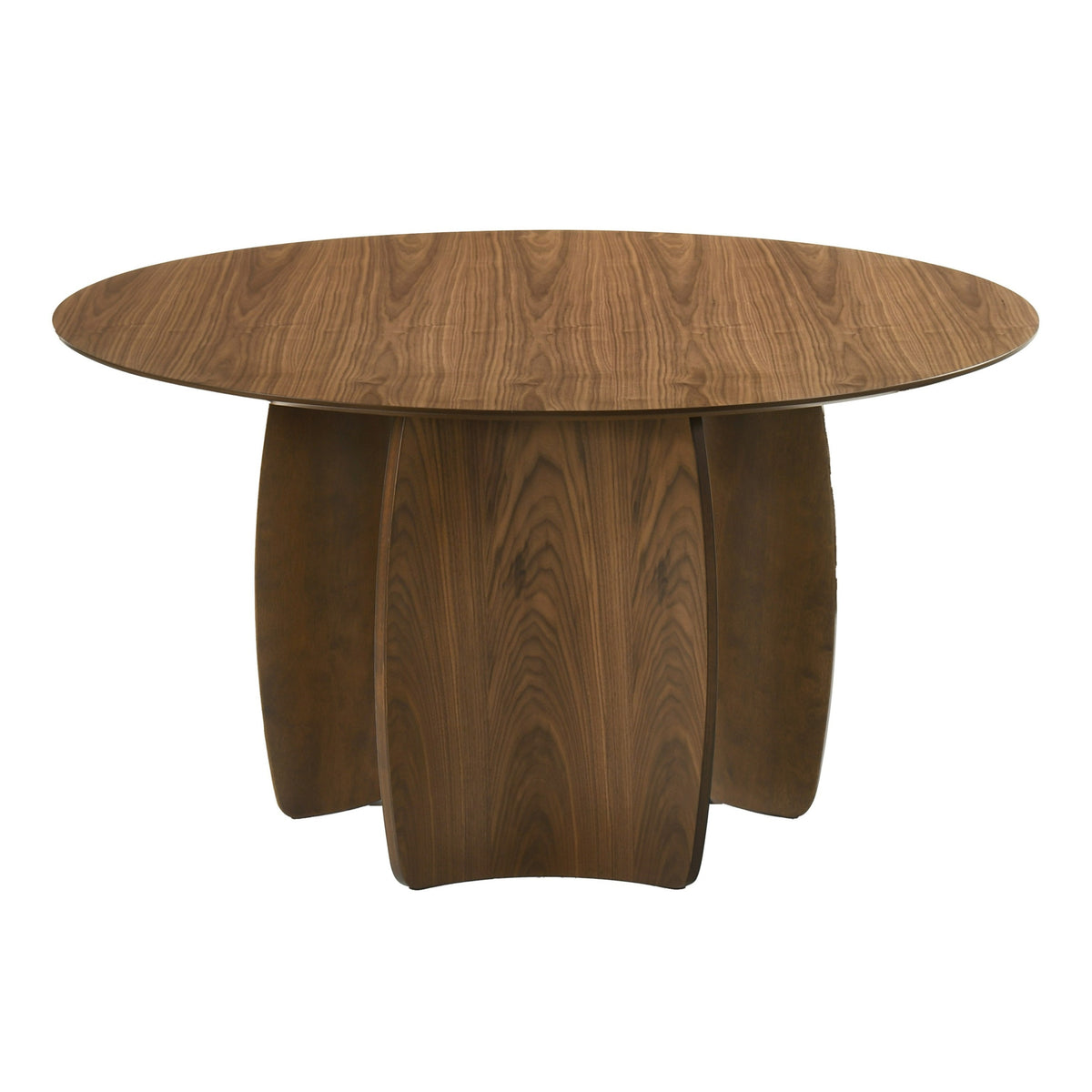Titus - Modern Walnut Round Dining Table