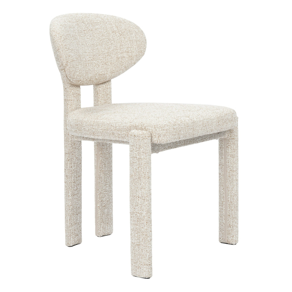 Riyad - Modern Beige Fabric Dining Chair (Set of 2)