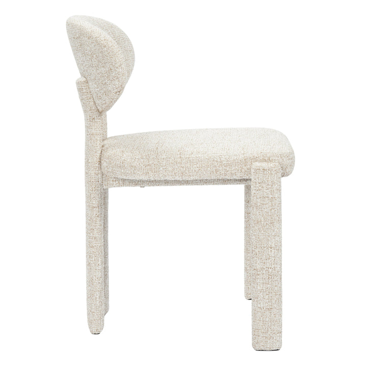 Riyad - Modern Beige Fabric Dining Chair (Set of 2)