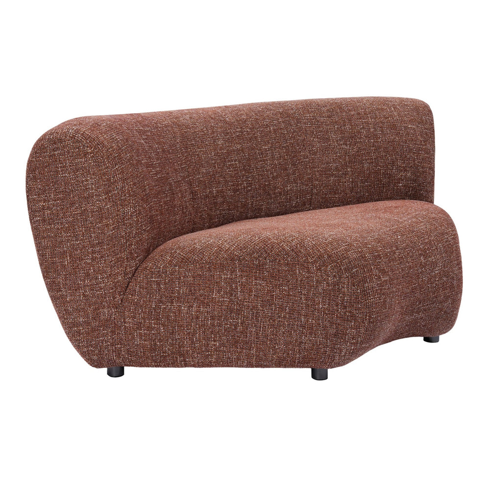 Moz - Modern Brick Red Fabric Sectional Sofa