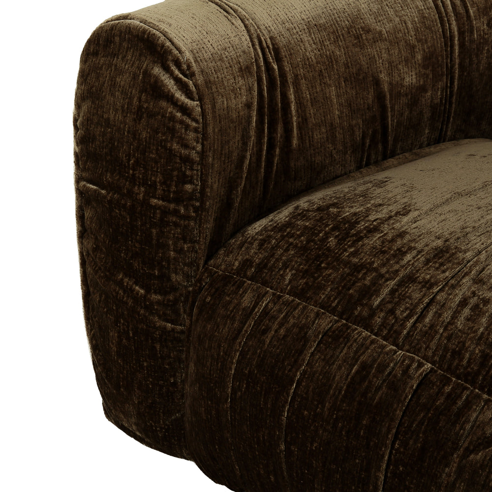 Siegal - Modern Brown Fabric Lounge Chair