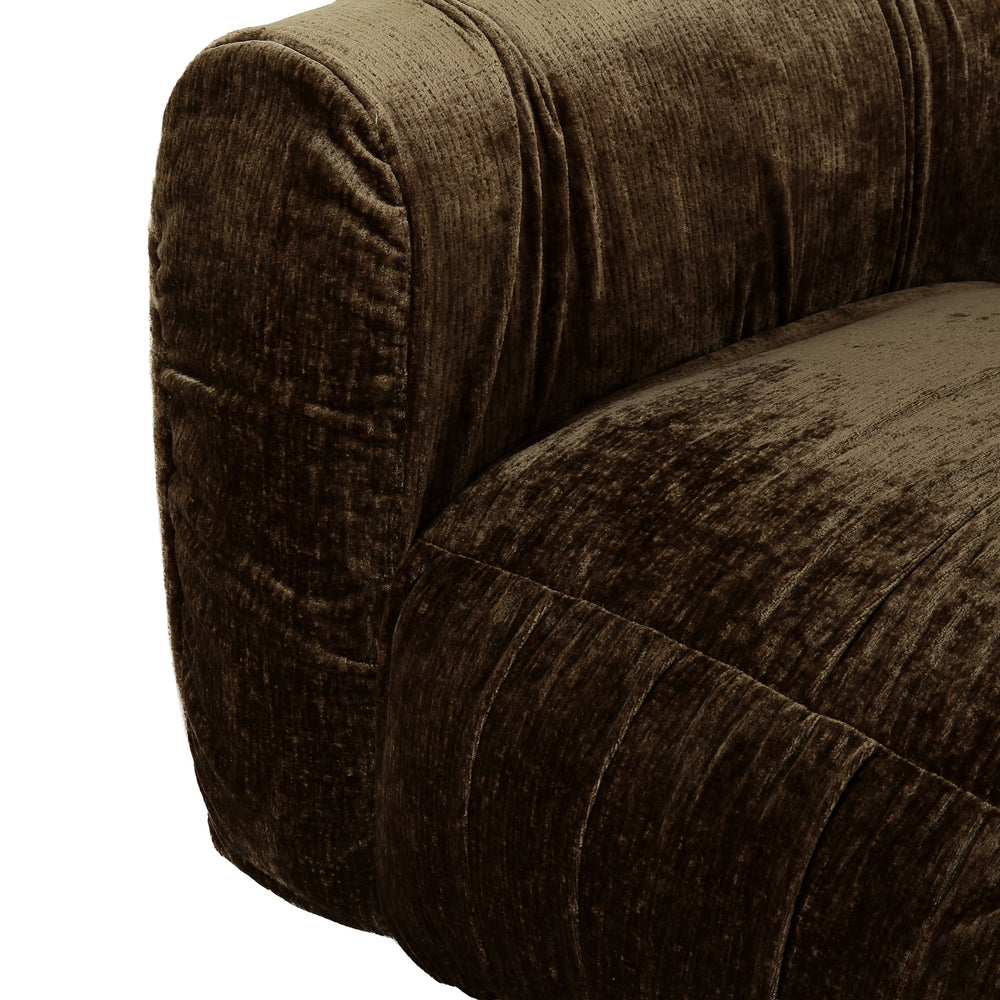 Siegal - Modern Brown Fabric Loveseat Sofa