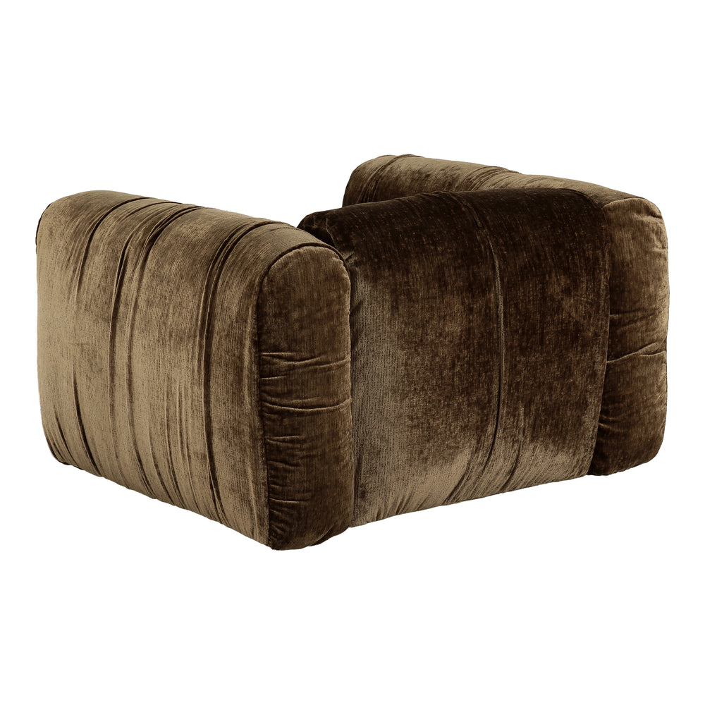 Siegal - Modern Brown Fabric Lounge Chair