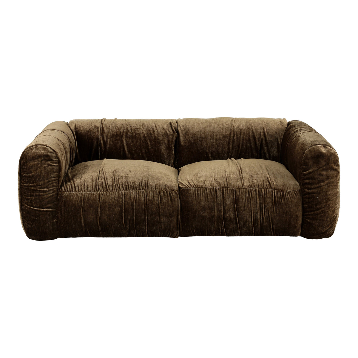 Siegal - Modern Brown Fabric Loveseat Sofa