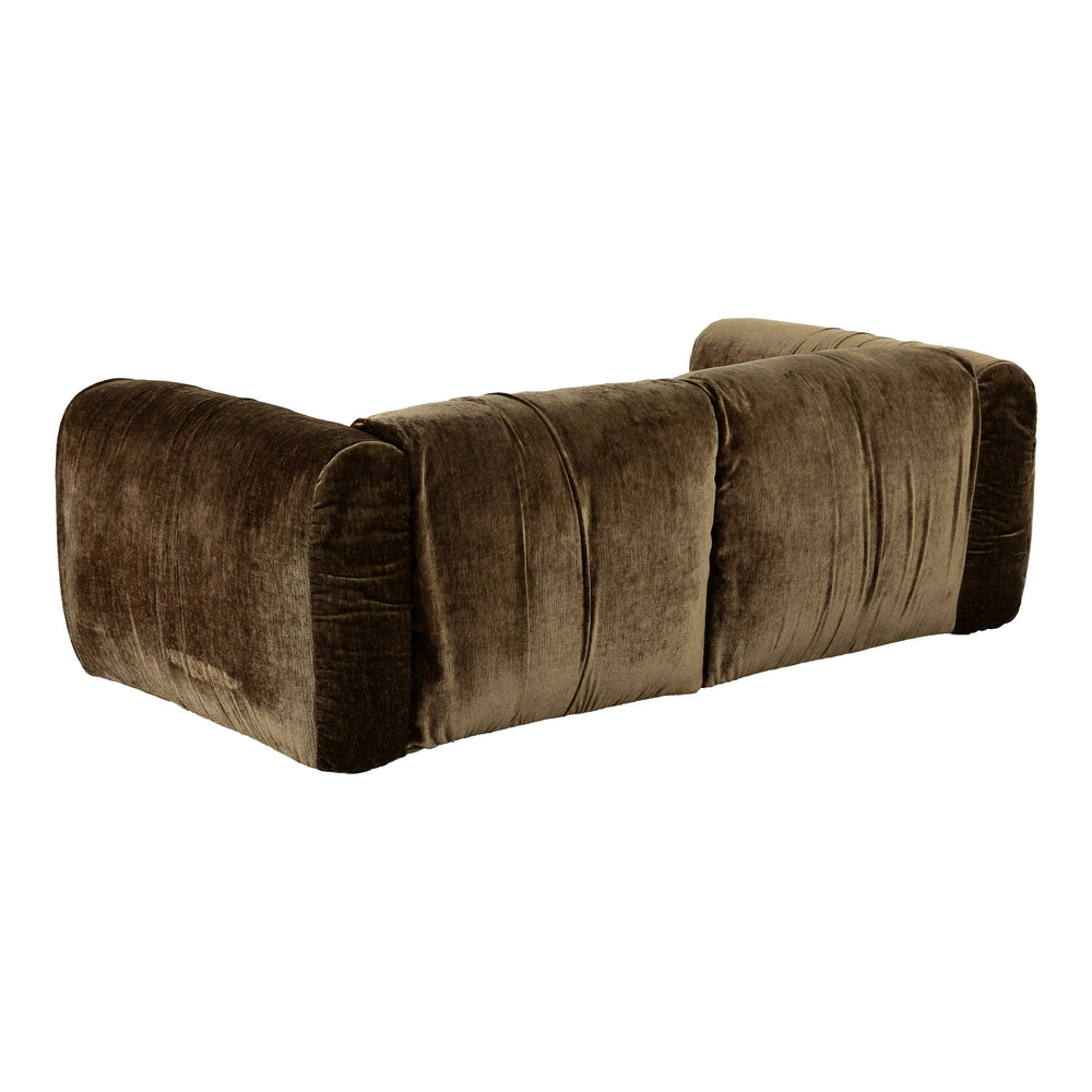 Siegal - Modern Brown Fabric Loveseat Sofa