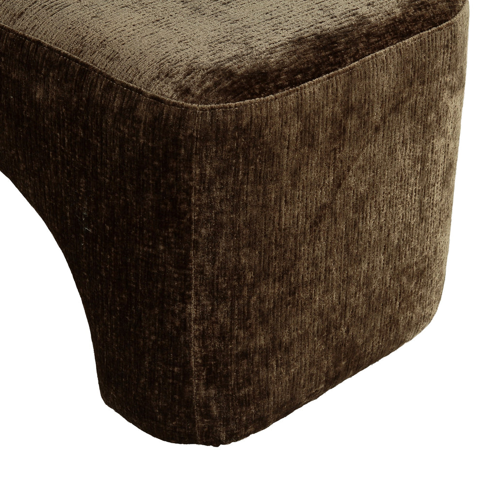 Siegal - Modern Brown Fabric Bench