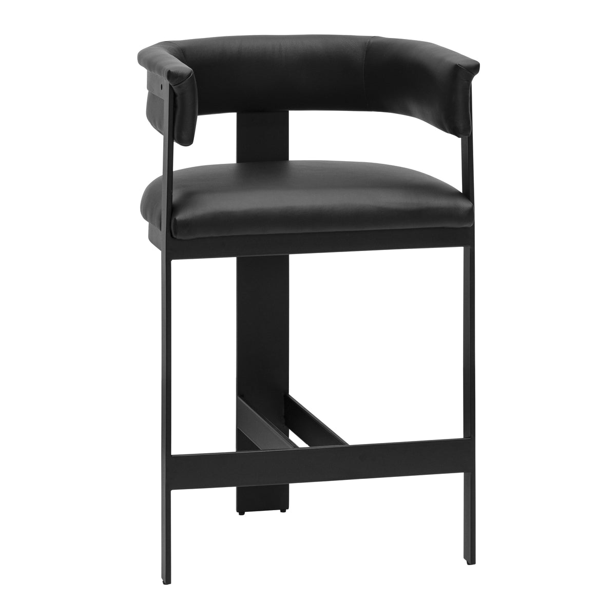 Nouveau Boswell - Modern Black Faux Leather Counter Chair
