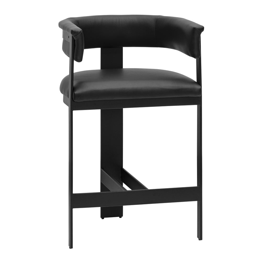 Nouveau Boswell - Modern Black Faux Leather Counter Chair