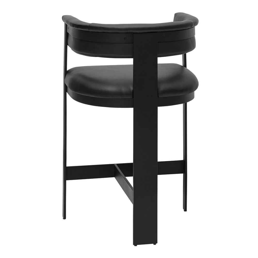 Nouveau Boswell - Modern Black Faux Leather Counter Chair