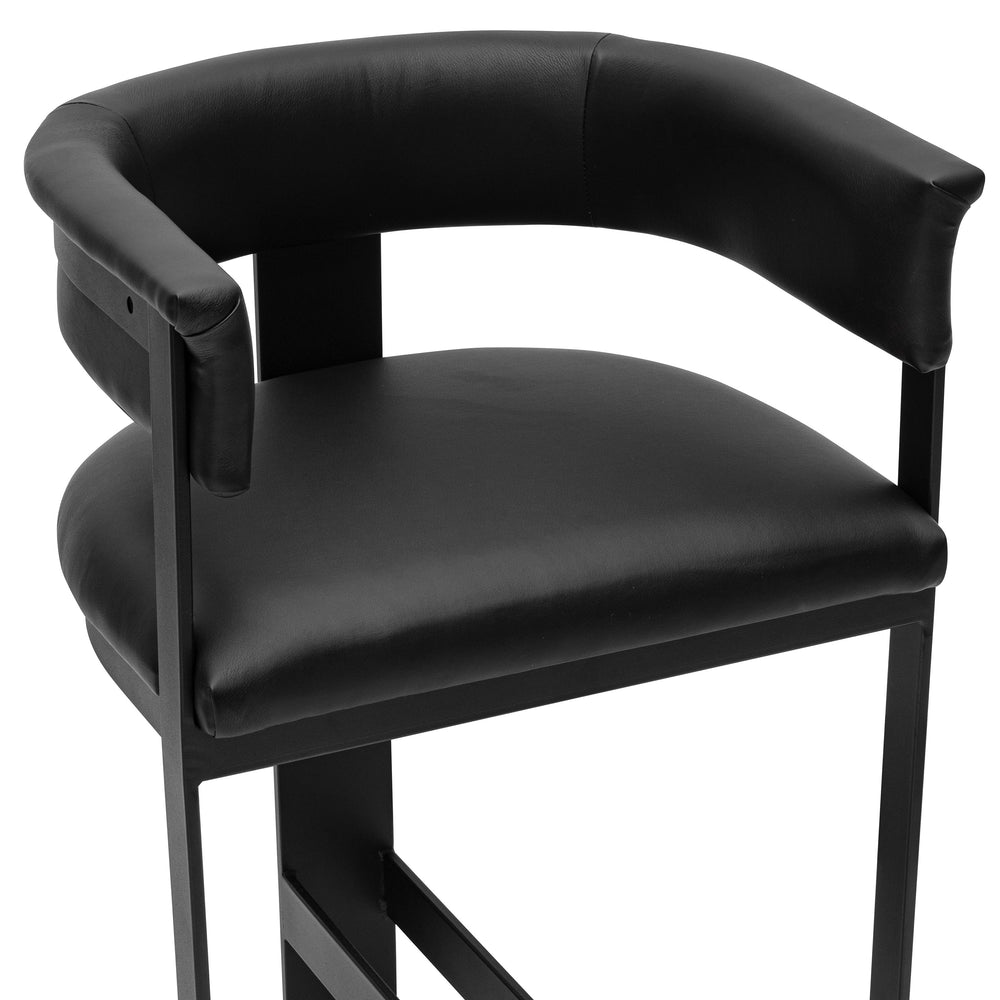 Nouveau Boswell - Modern Black Faux Leather Counter Chair