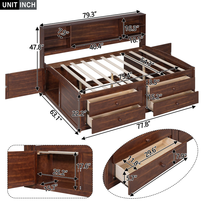 wooden-captain-bed-with-built-in-storage-shelves-4-drawers-and-2-cabinets-antique-brown-full-size