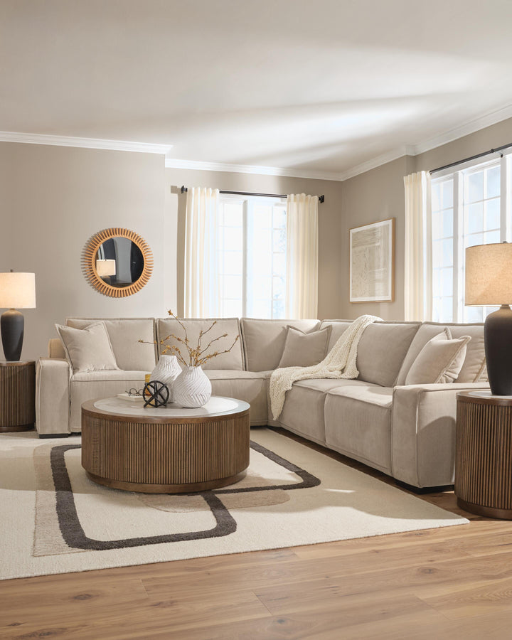 Carceri 5-Piece Power Sectional Reclining Sofa - Cashmere (5)