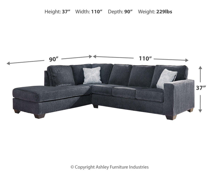 Altari 2-Piece Sectional with Chaise - Slate (3)