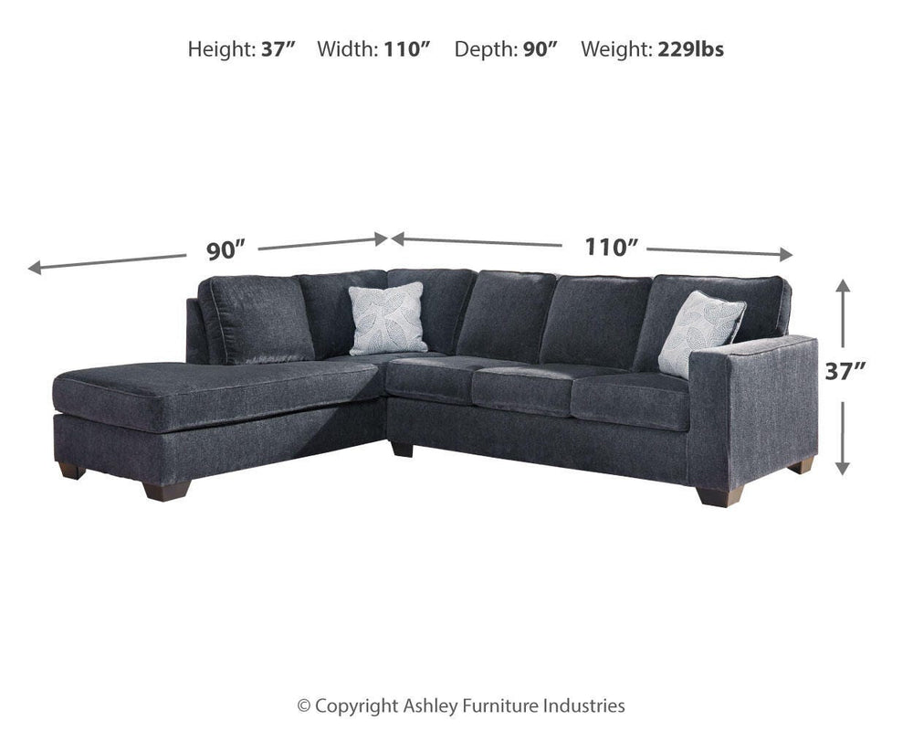 Altari 2-Piece Sectional with Chaise - Slate (3)
