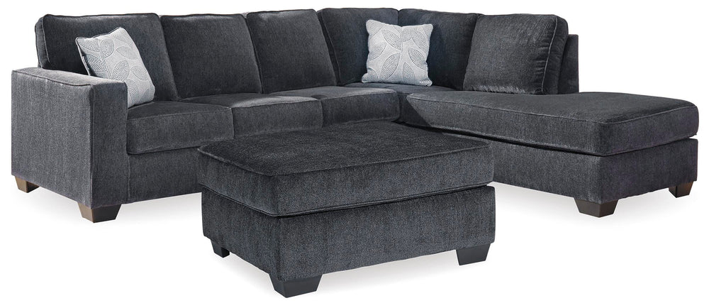 Altari 2-Piece Sectional and Ottoman - Slate (2)