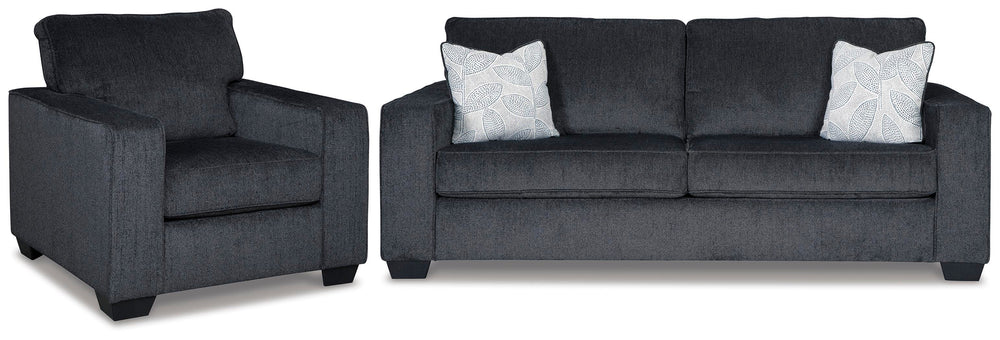 Altari Sofa Sleeper with Chair - Slate (1)