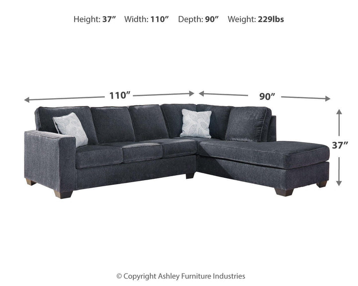 Altari 2-Piece Sectional with Chaise - Slate (3)