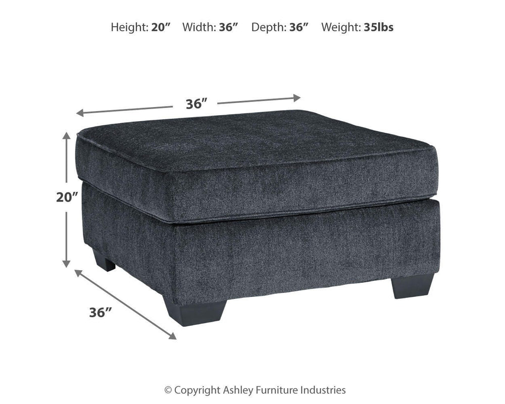 Altari Oversized Accent Ottoman - Dark Gray (4)