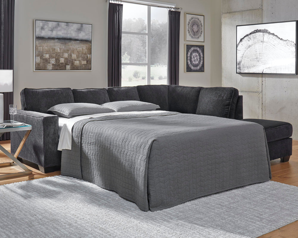 Altari 2-Piece Sleeper Sectional with Chaise - Slate (2)