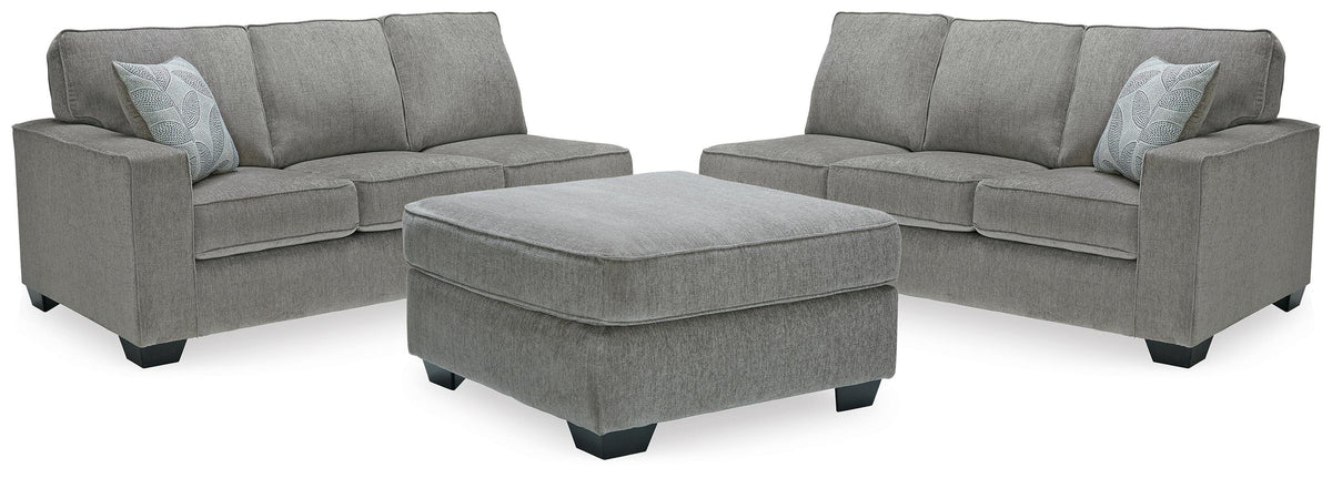 Altari 2-Piece Sectional with Ottoman - Alloy (1)