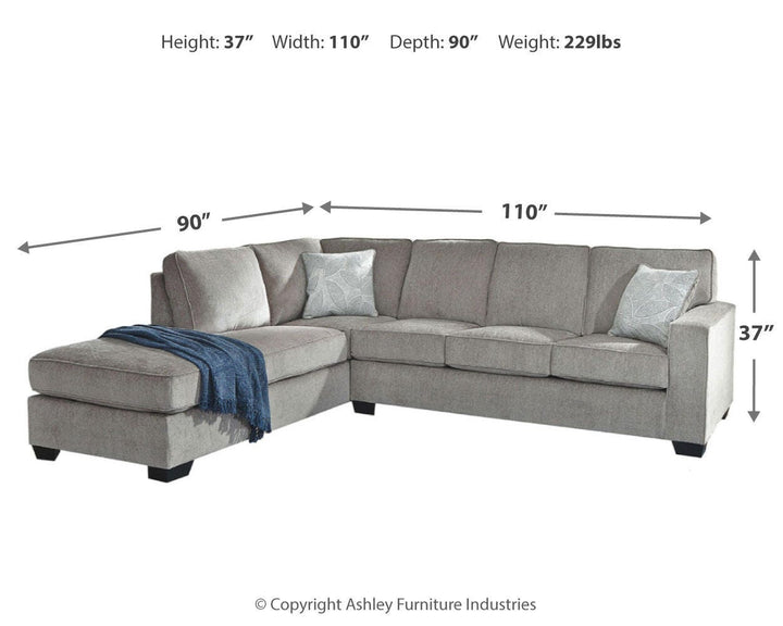 Altari 2-Piece Sectional with Chaise - Alloy (4)