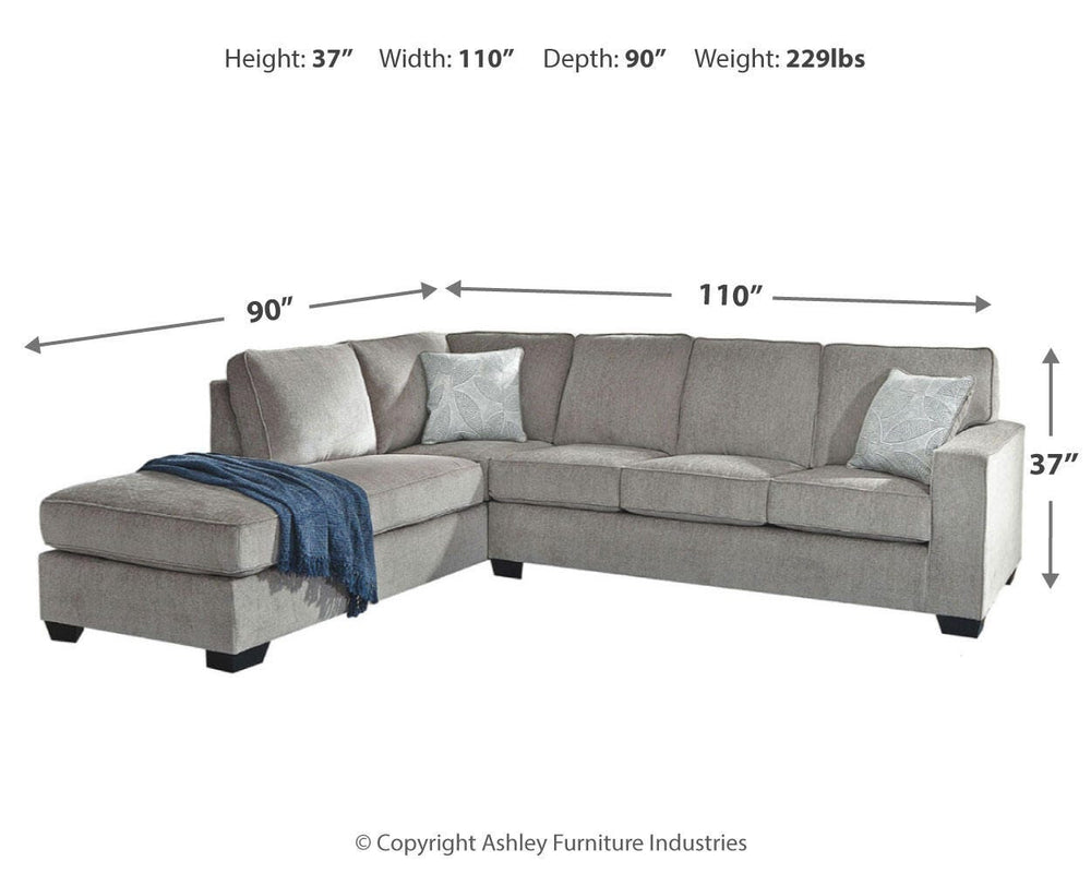 Altari 2-Piece Sectional with Chaise - Alloy (4)