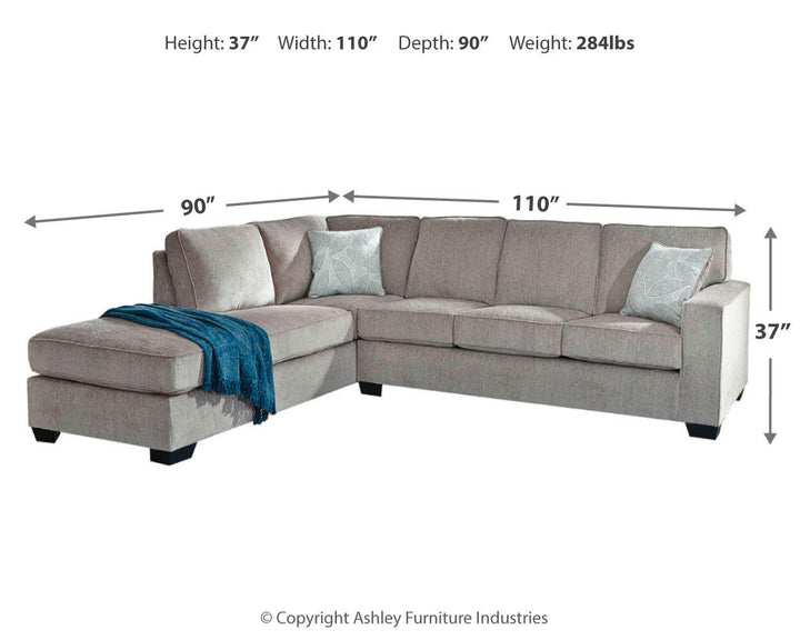 Altari 2-Piece Sleeper Sectional with Chaise - Alloy (4)