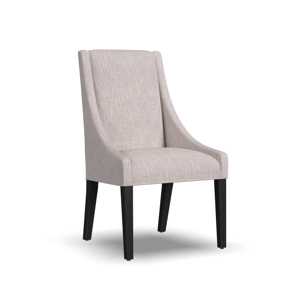 Lattice Upholstered Dining Chair Beige / Dark Brown