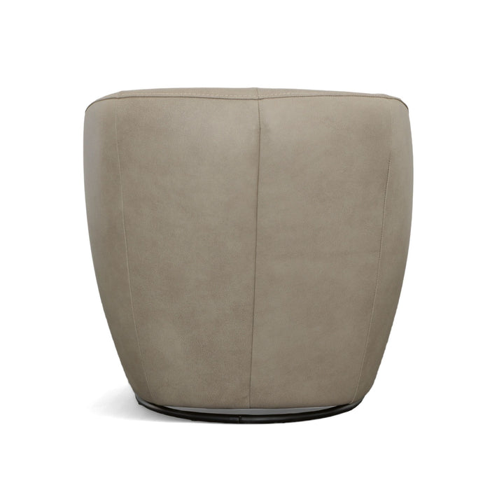 Wade Leather Swivel Chair in Shitake