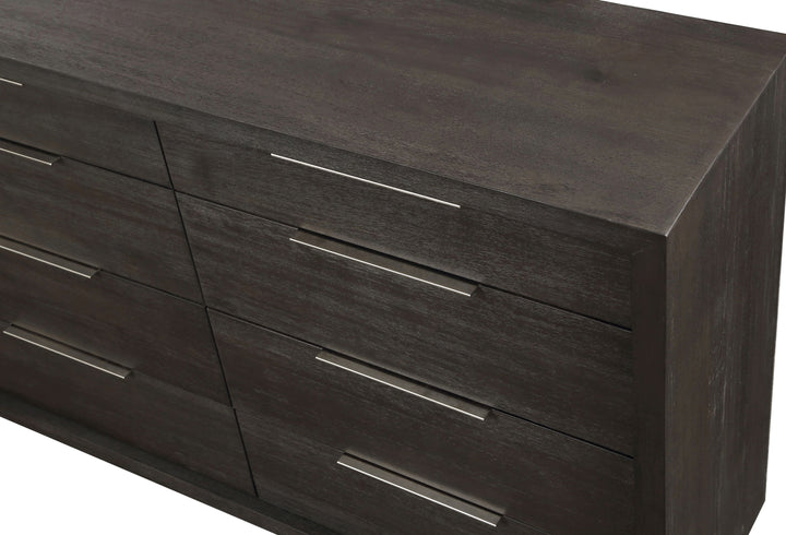 Modus Furniture Azu582A Oxford Eight Drawer Dresser In Basalt Grey 2024