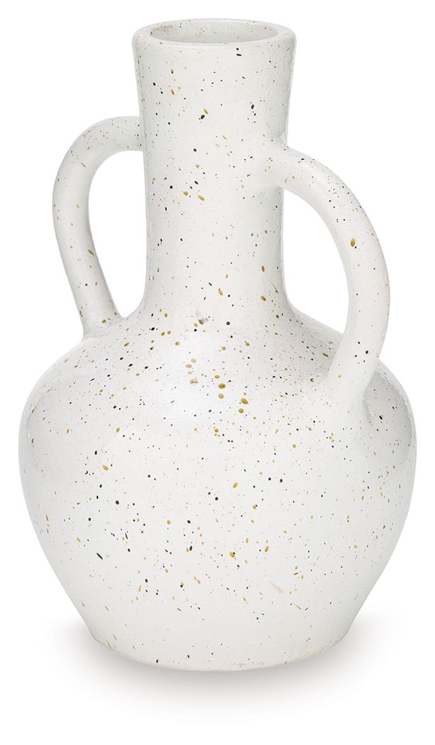 Dallinworth - Vase - 13" - White / Black by Ashley Furniture product image