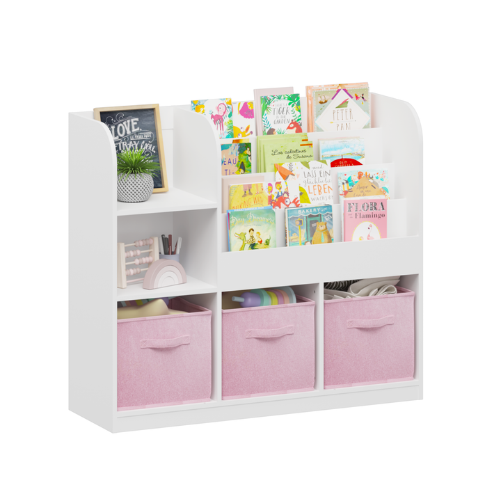 kids-bookcase-and-bookshelf-multifunctional-bookcase-white-pink