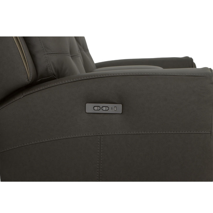 Iris Power Reclining Loveseat With Console &amp; Power Headrests Charcoal
