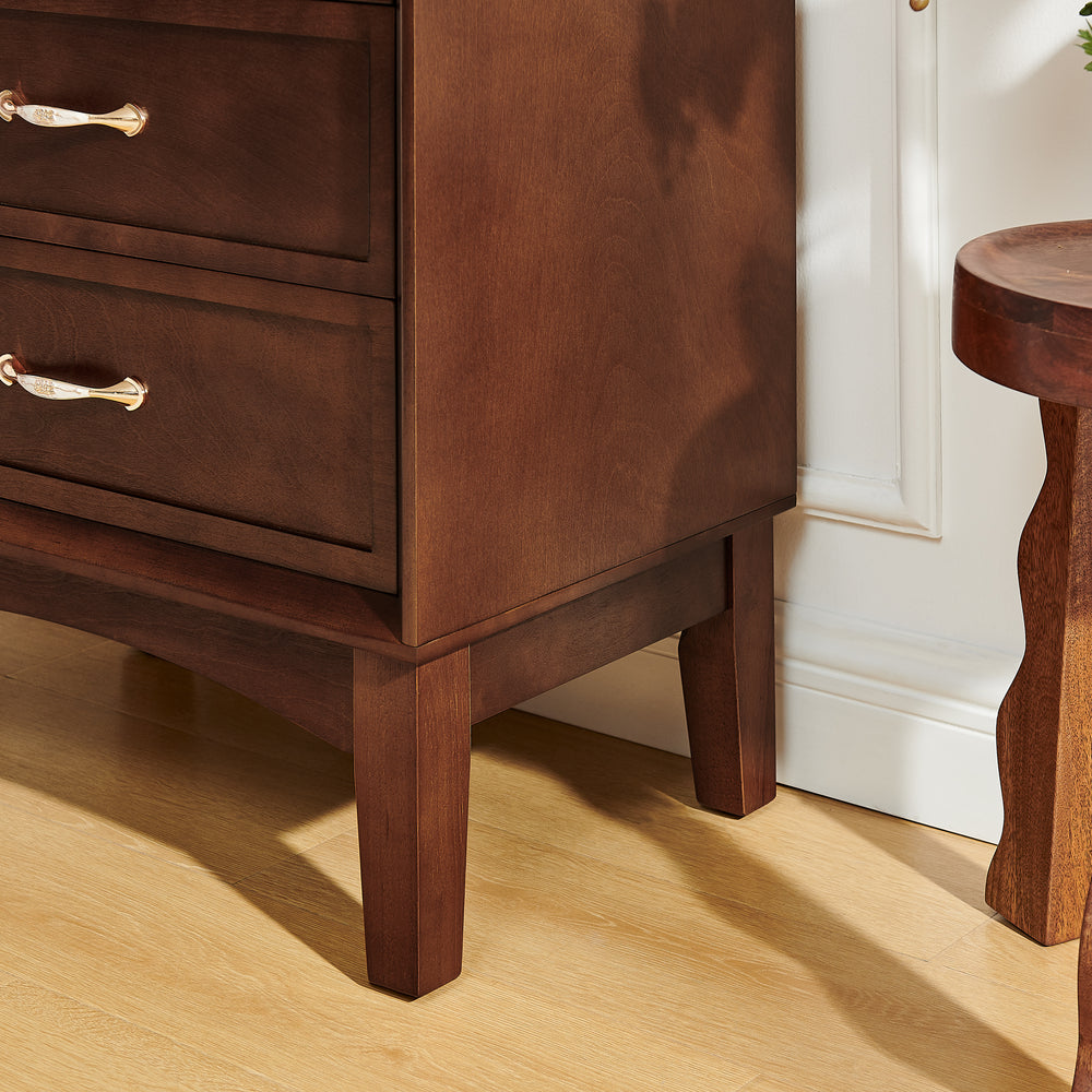 53.5-Inch Mid-Century Modern Kitchen Pantry Storage Cabinet in Walnut