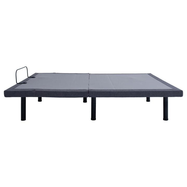 Negan - Twin Extra Long Adjustable Bed Base - Gray And Black