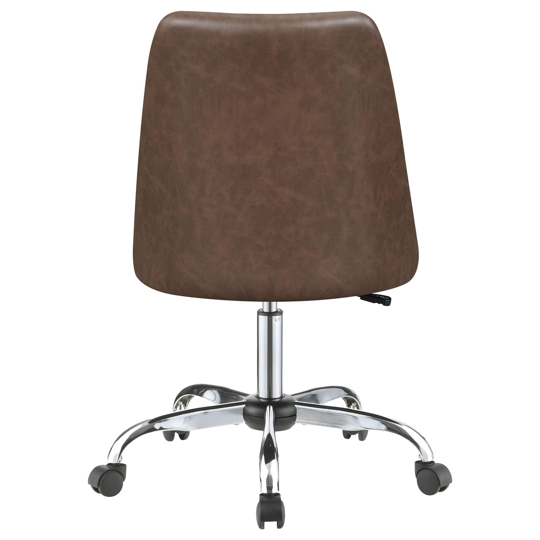 Coaster Furniture 881197 Althea Upholstered Adjustable Home Office Desk Chair Brown