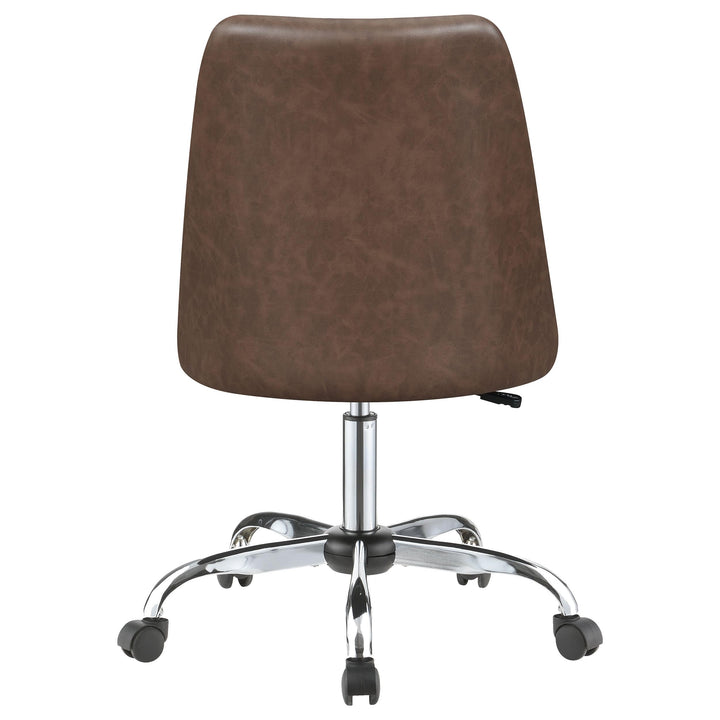Coaster Furniture 881197 Althea Upholstered Adjustable Home Office Desk Chair Brown