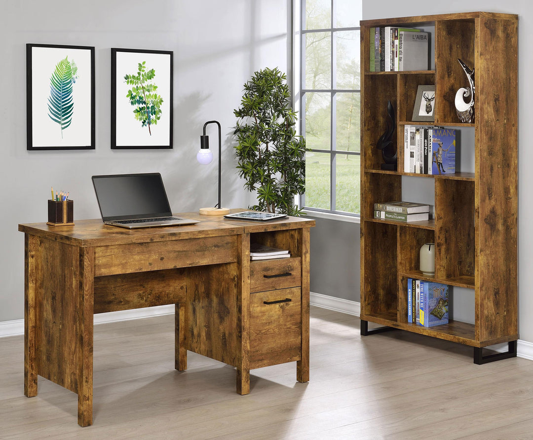 Coaster Furniture 881240 Delwin 47-inch 2-drawer Lift Top Computer Desk Rustic Nutmeg