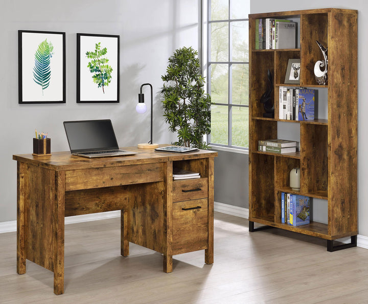 Coaster Furniture 881240 Delwin 47-inch 2-drawer Lift Top Computer Desk Rustic Nutmeg