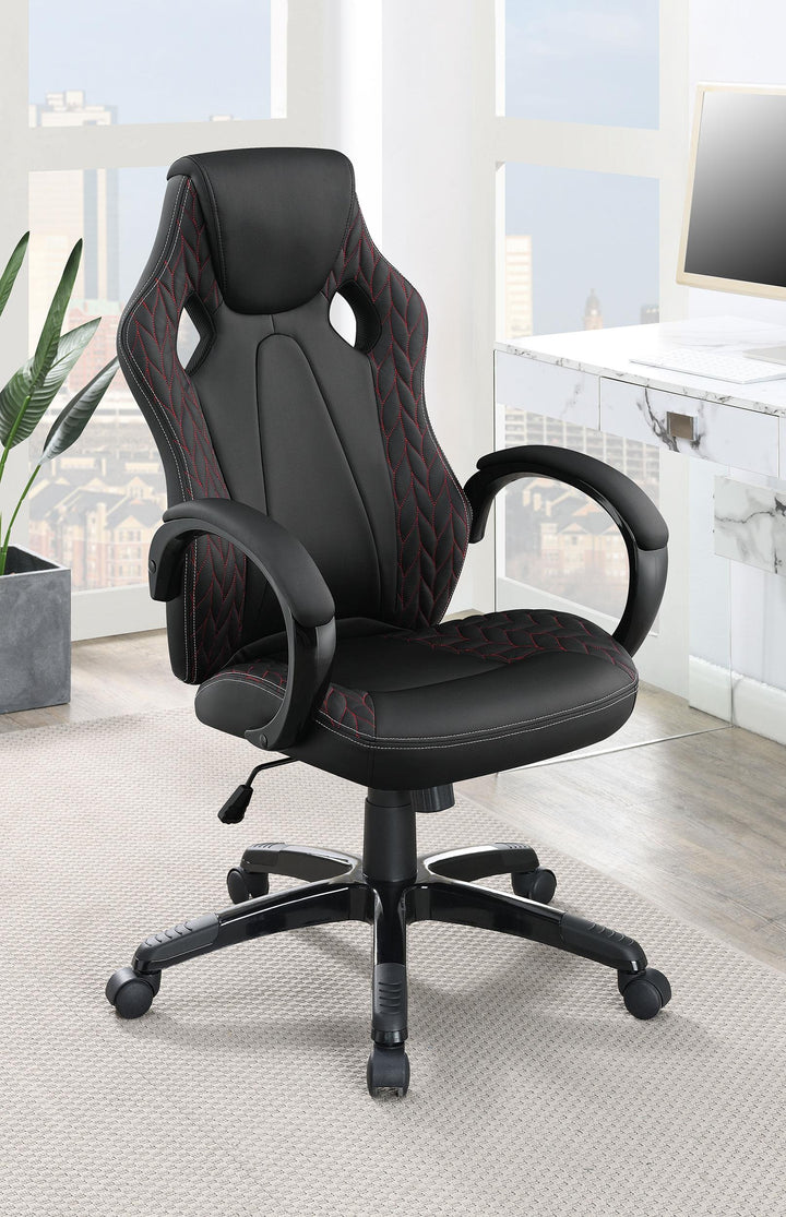 Coaster Furniture 881426 Carlos Upholstered Adjustable Home Office Desk Chair Black