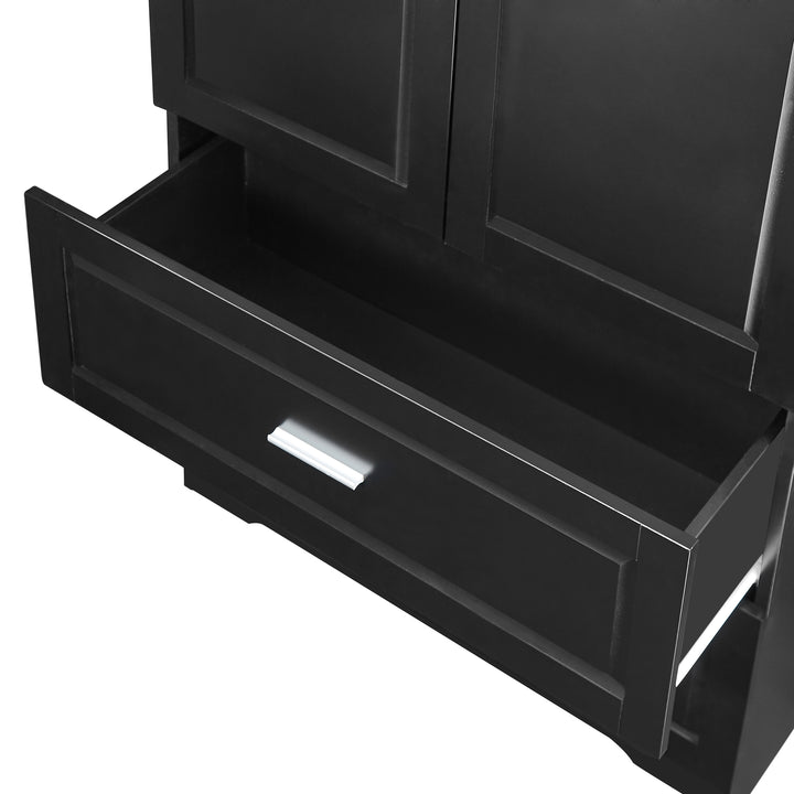 tall-bathroom-storage-cabinet-with-two-doors-and-drawers-black