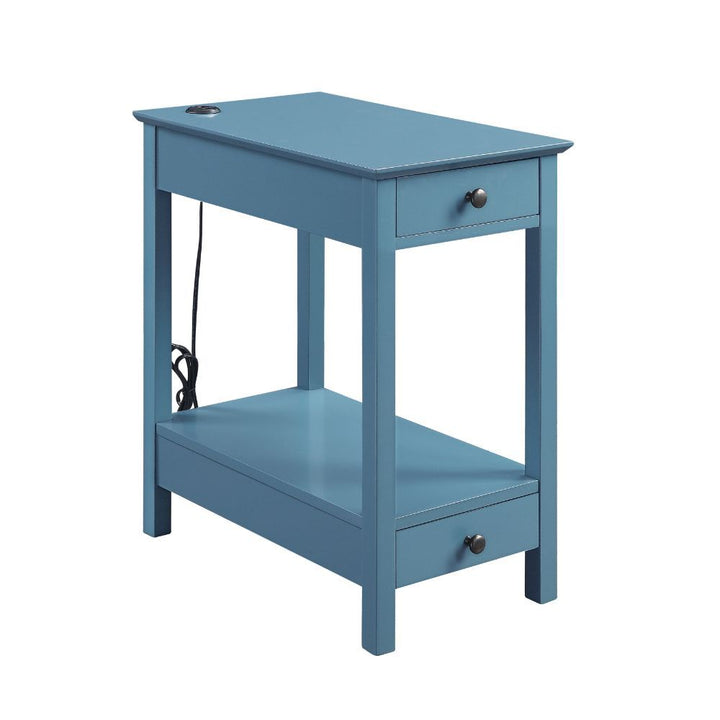 Byzad - Accent Table With USB - Teal