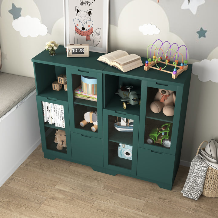 modern-cabinet-with-glass-doors-and-drawer