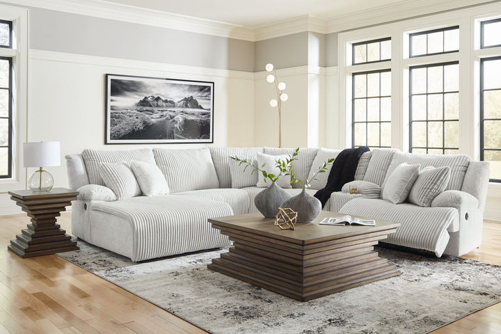 Top Tier - 6-Piece Reclining Sectional With Laf Chaise - Alloy by Ashley Furniture product image
