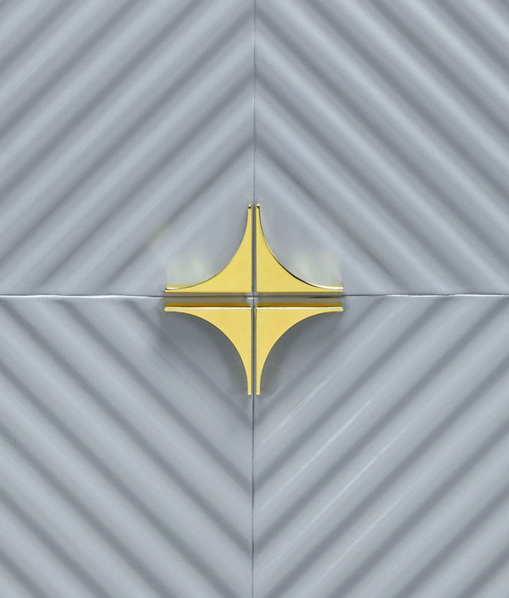 Gaines - High Gloss Accent Cabinet - Gray