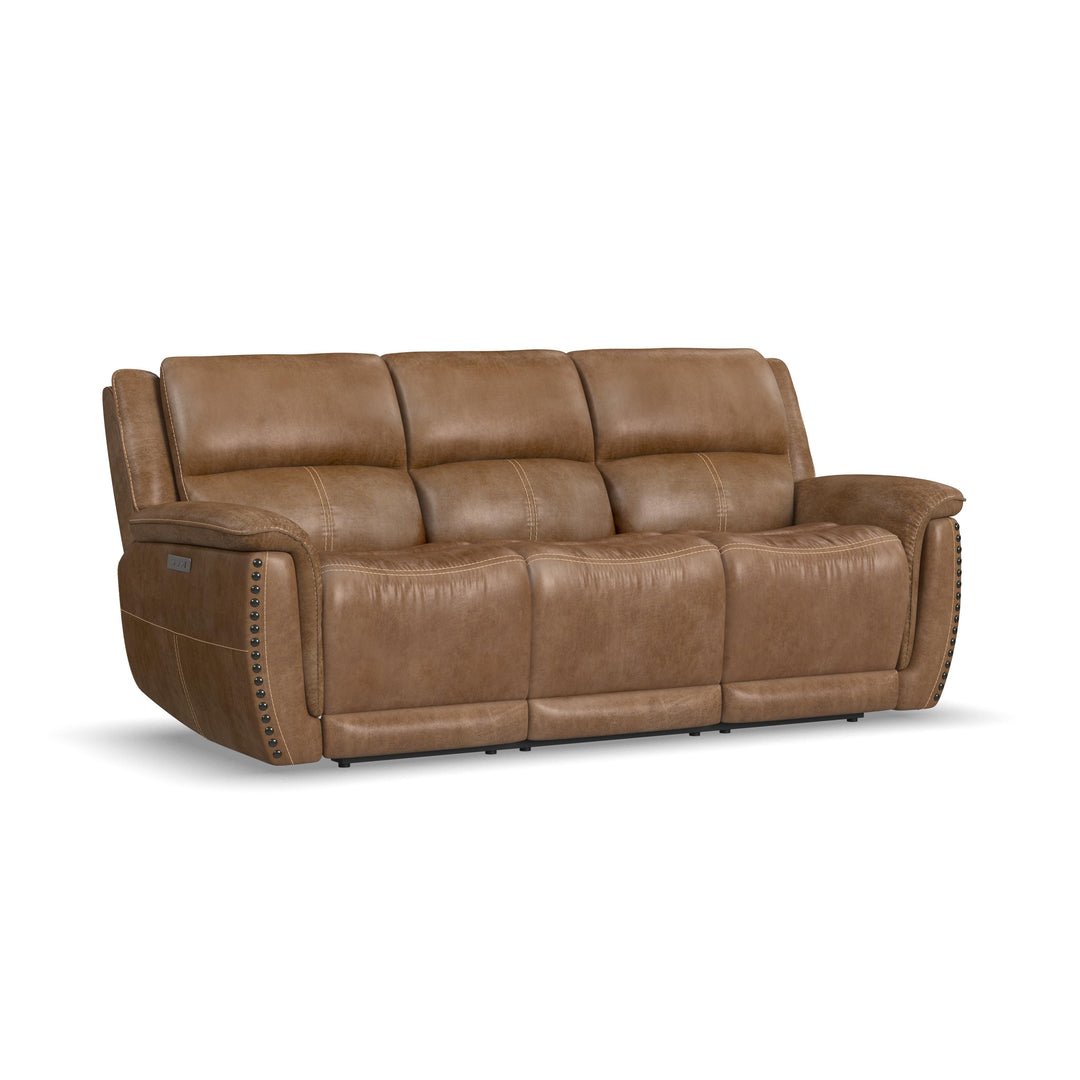 Flexsteel 1011-62PH-34972 Beau  Power Reclining Sofa With Power Headrests  Silt